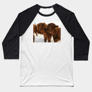 Scottish Highland Cattle Calves 1674 Baseball T-Shirt